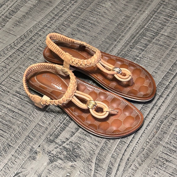 Braided Tan Sandals - Picture 3 of 8
